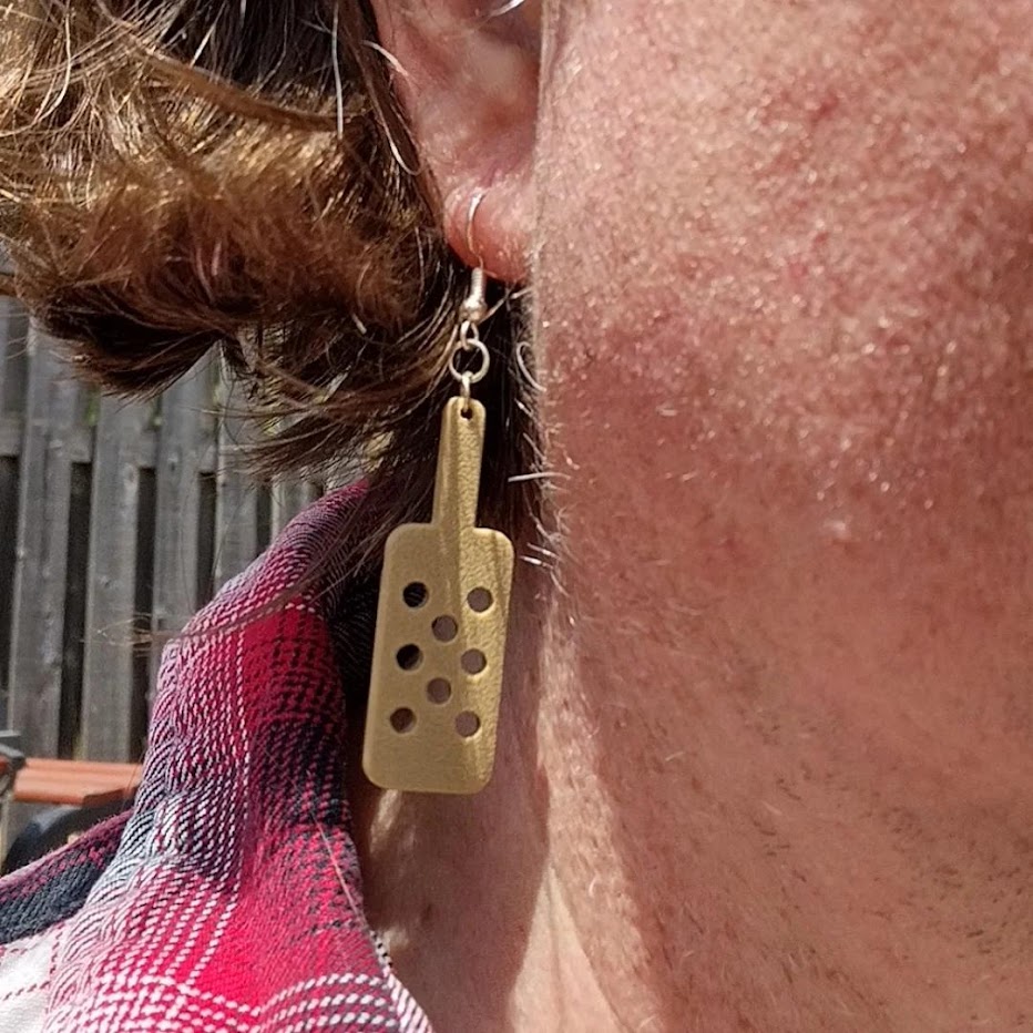 Jae Lyn wearing Paddle Earrings