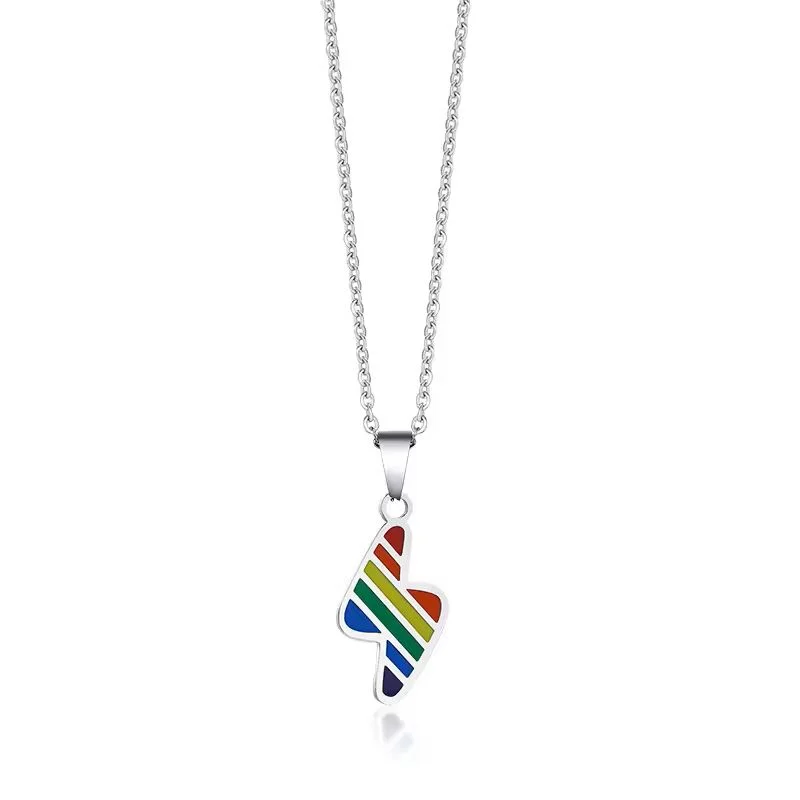  Lightning Pendant with Rainbow 