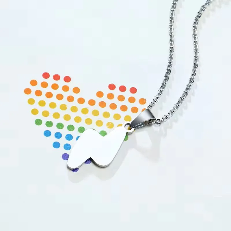  Lightning Pendant with Rainbow on heart