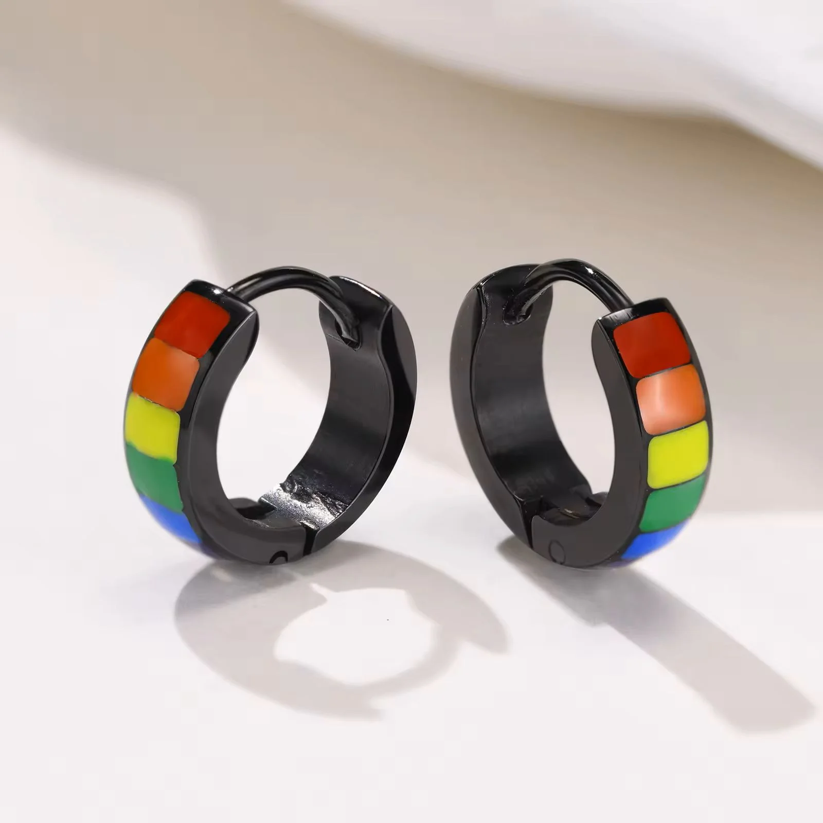 Rainbow Earrings, Pierced