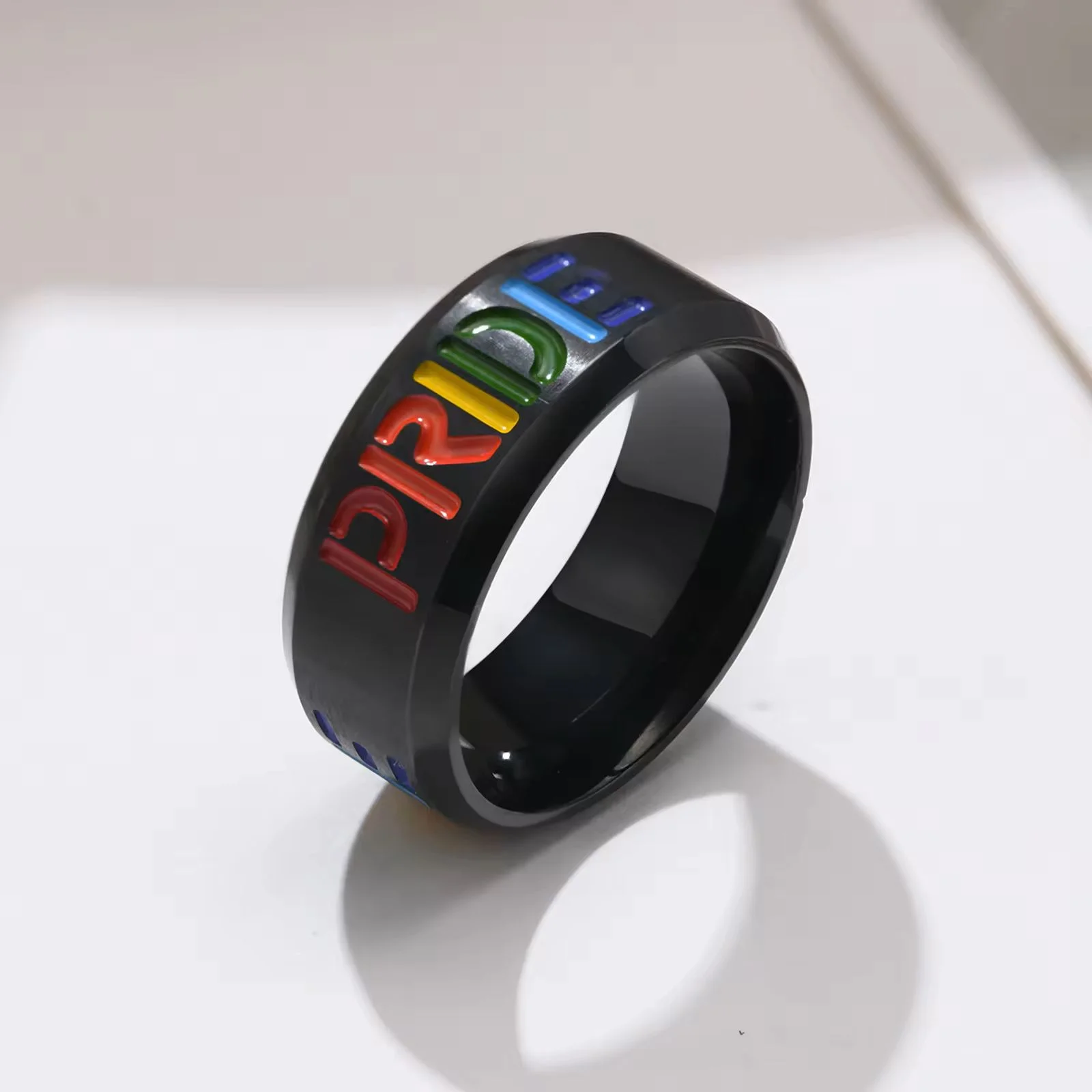 Black on Steel "Pride" Ring 