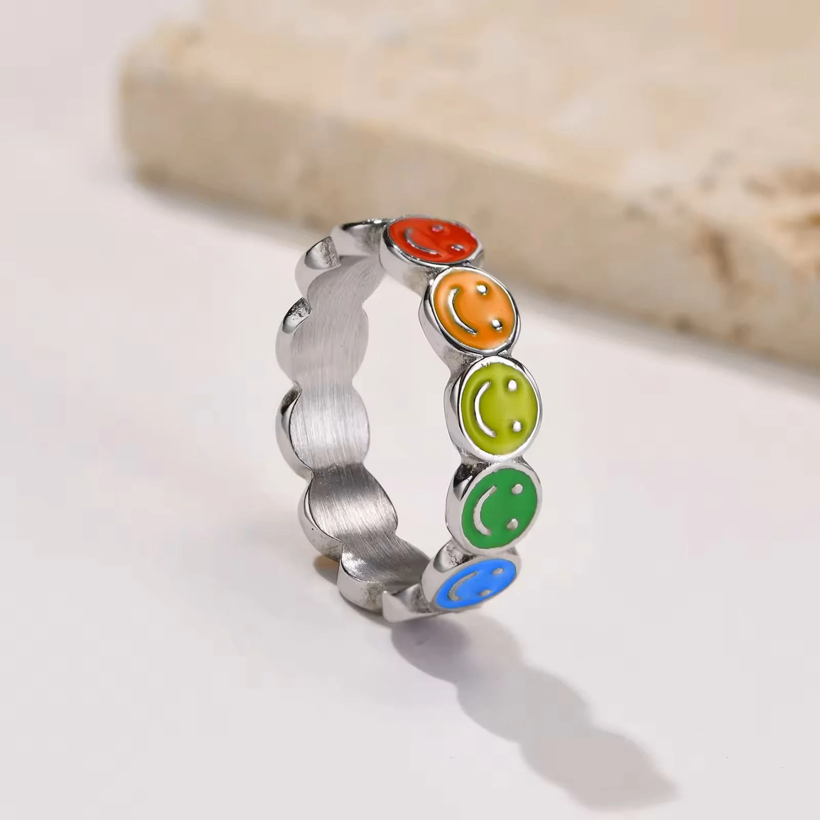 Smiling Rainbow Ring 