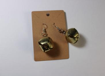 Large Brass Bell Earrings