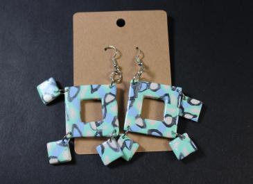 Winter Inspired Square Dangle with drops
